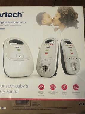 VTech White Digital Audio Baby Monitor - 2 Parent Units
